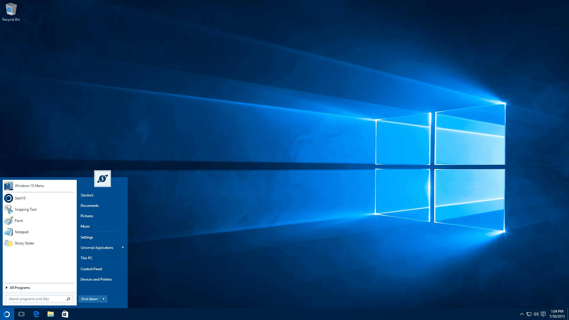 Windows 7 Style Start10 Windows 7 Style Screenshot