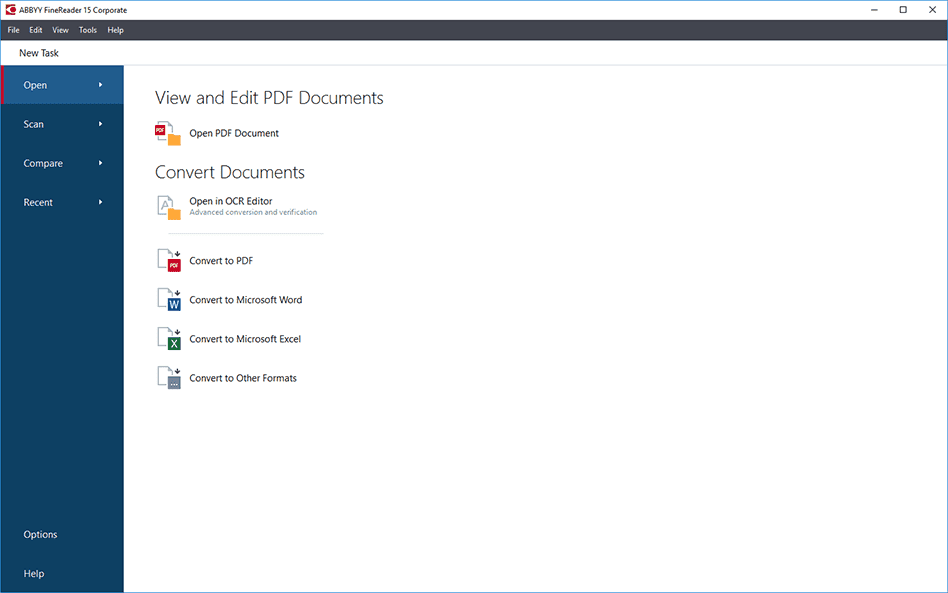 ABBYY FineReader Main Interface Screenshot