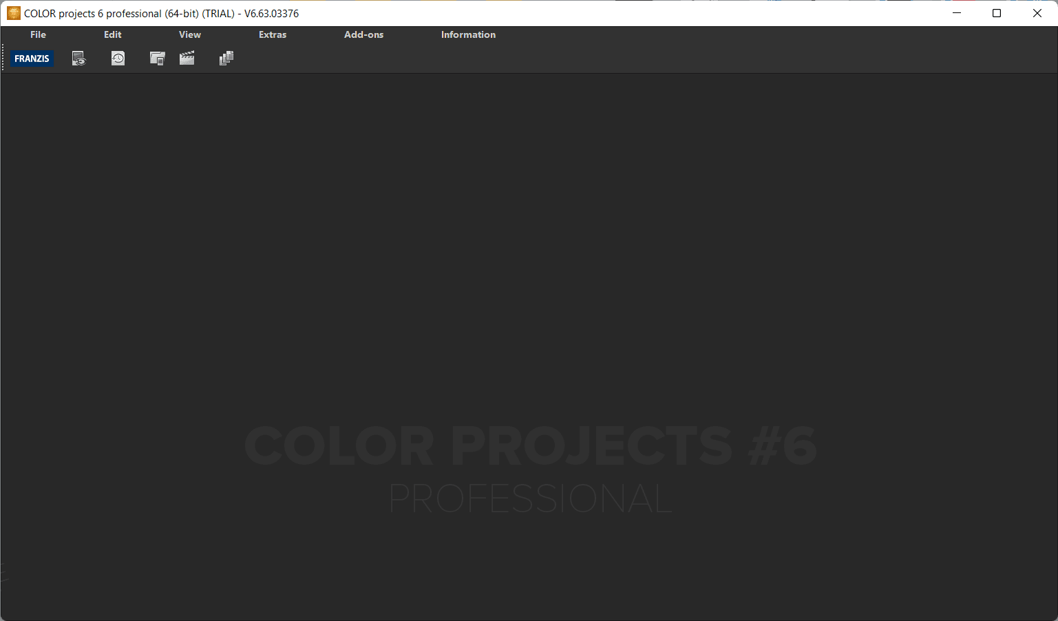 Overview COLOR Projects Professional Main Interface Screenshot