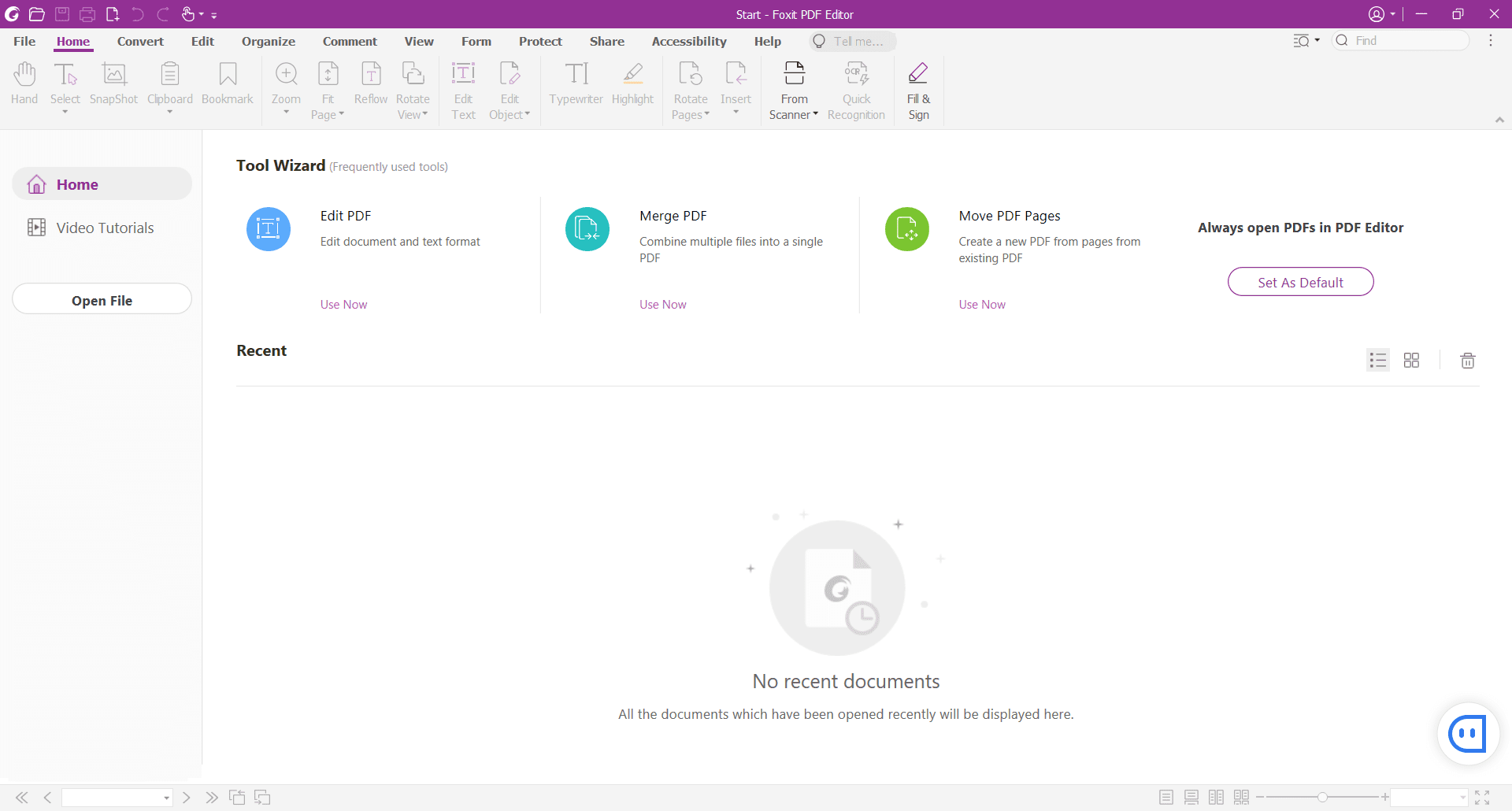 Foxit PDF Editor Main Interface Screenshot