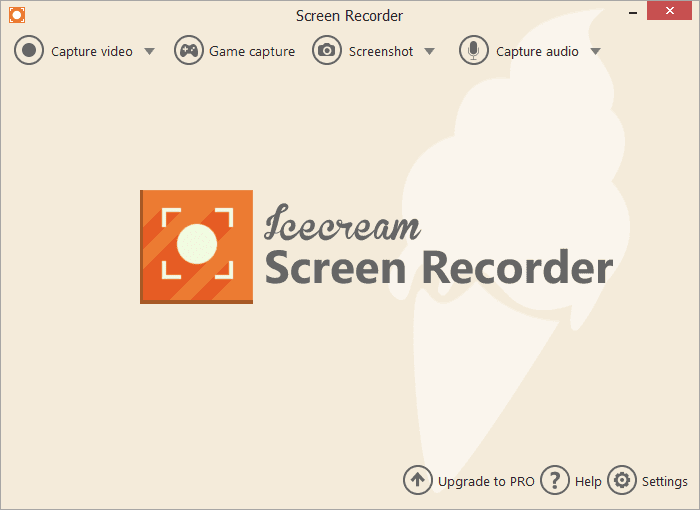 Overview IceCream Screen Recorder Main Interface Screenshot